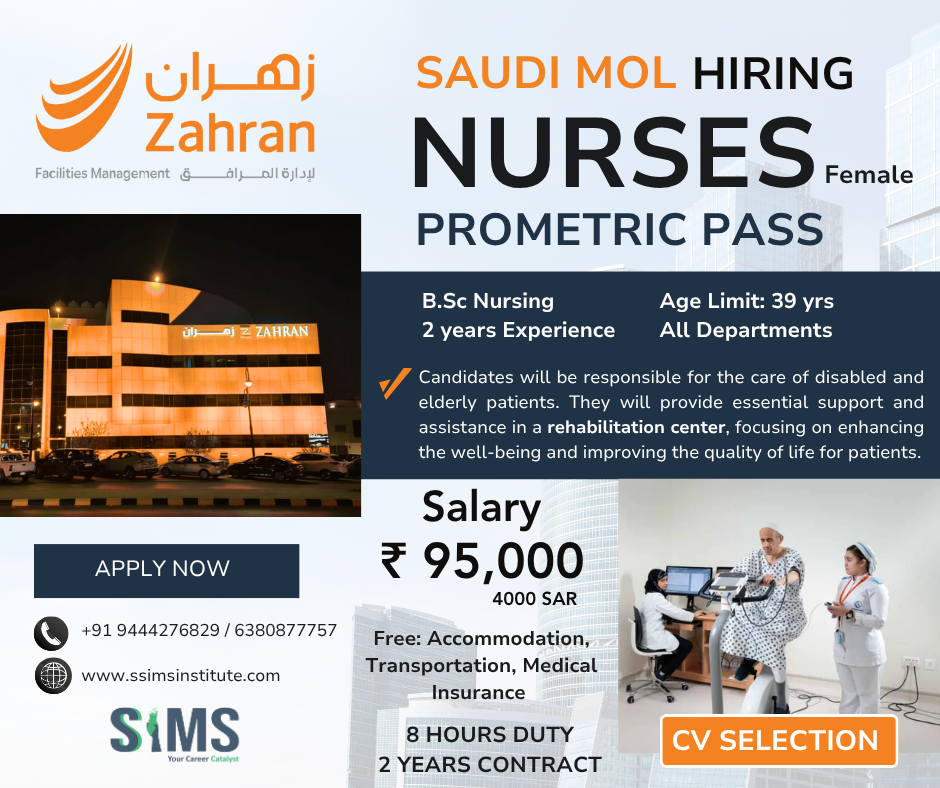 Female Staff Nurse — Gulf job poster